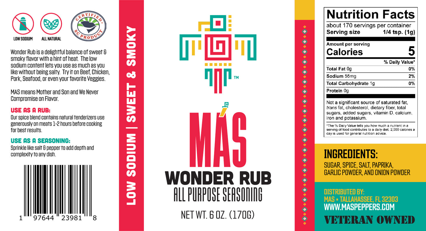 MAS Wonder Rub All Purpose Seasoning 6 OZ
